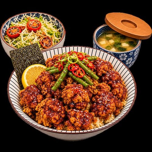 Spicy Teriyaki Karaage Rice