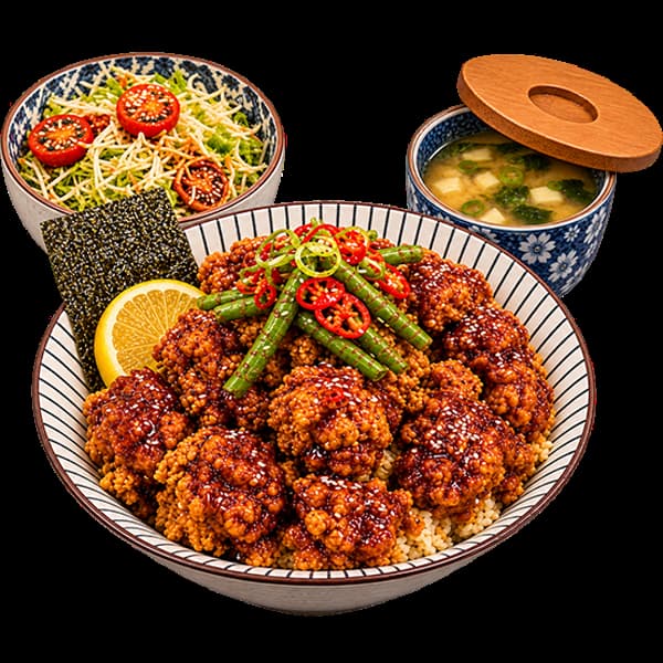 01-spicy-teriyaki-karaage-rice Spicy Teriyaki Karaage Rice